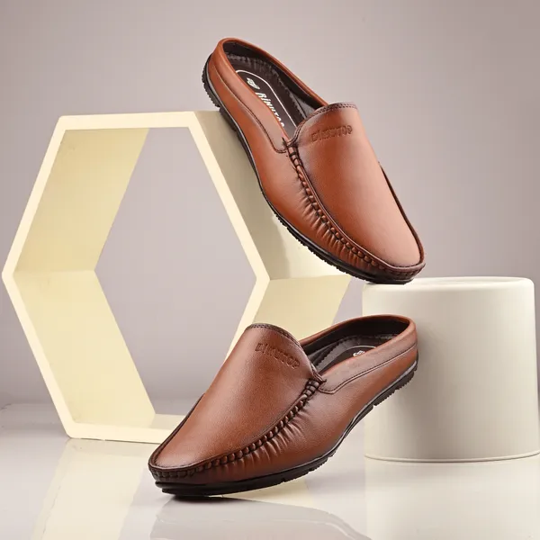 Tan_Synthetic_Leather_Mule_Loafers