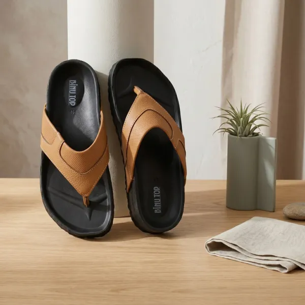 Tan_Synthetic_Leather_All_Seasons_Men_Slippers