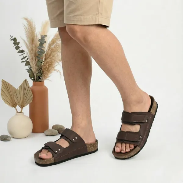 Brown_Synthetic_Leather_Breathable_Pu_Insole_Slipper_For_Men