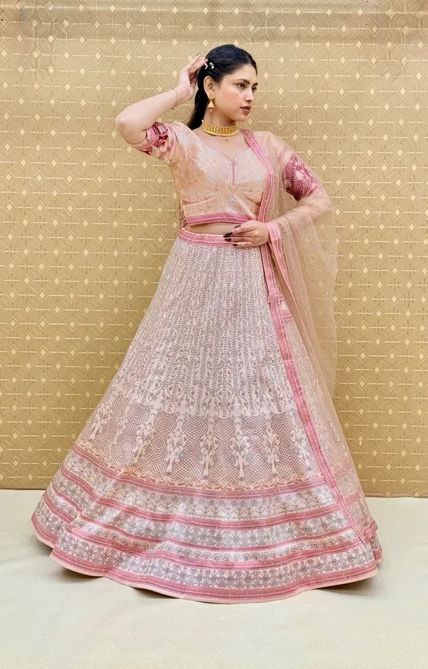 Pink_Swarovski_Stone_Work_Printed_Lehenga_Choli_For_Women_&_Girls