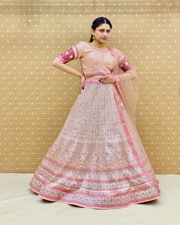 Pink_Swarovski_Stone_Work_Printed_Lehenga_Choli_For_Women_&_Girls
