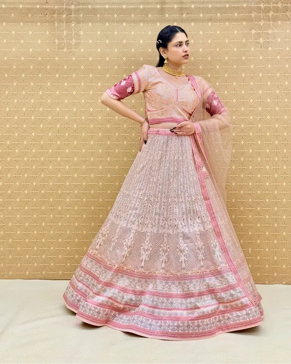 Pink_Swarovski_Stone_Work_Printed_Lehenga_Choli_For_Women_&_Girls