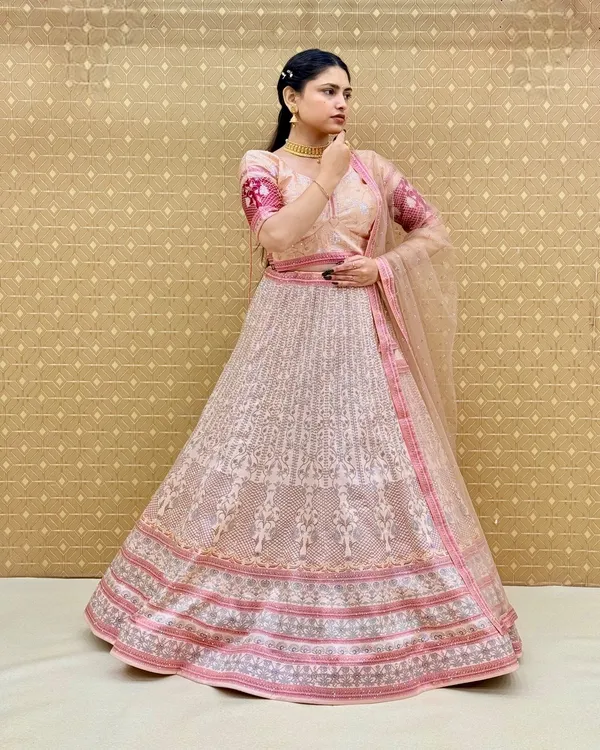 Pink_Swarovski_Stone_Work_Printed_Lehenga_Choli_For_Women_&_Girls