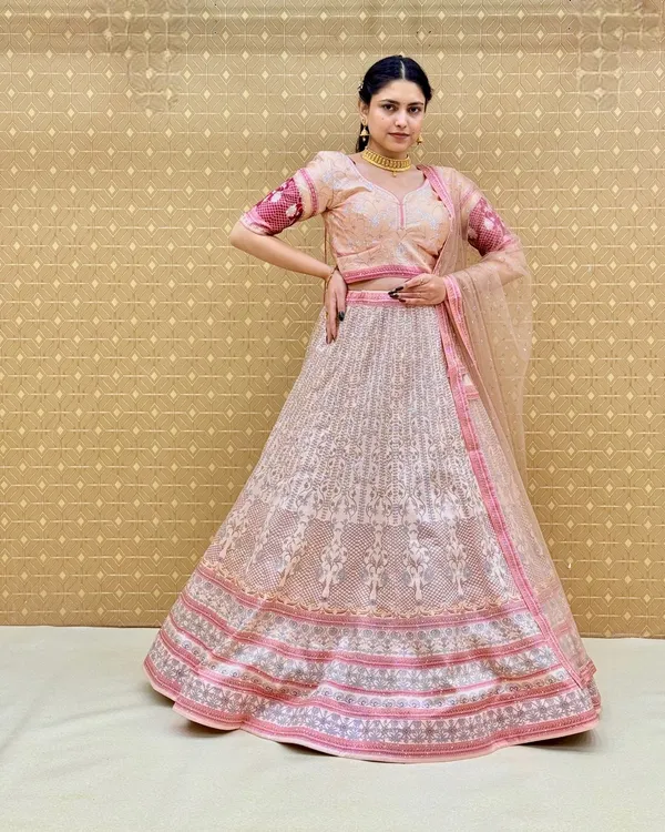 Pink_Swarovski_Stone_Work_Printed_Lehenga_Choli_For_Women_&_Girls
