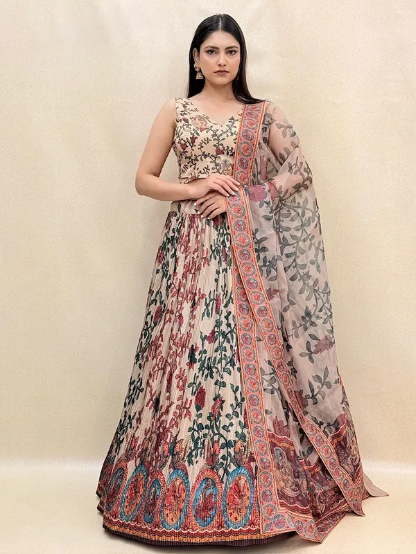 Tussar_Silk_Digital_Print_Lehenga_Choli_For_Women_&_Girls
