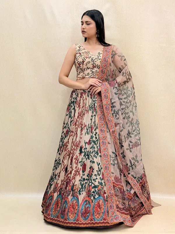 Tussar_Silk_Digital_Print_Lehenga_Choli_For_Women_&_Girls