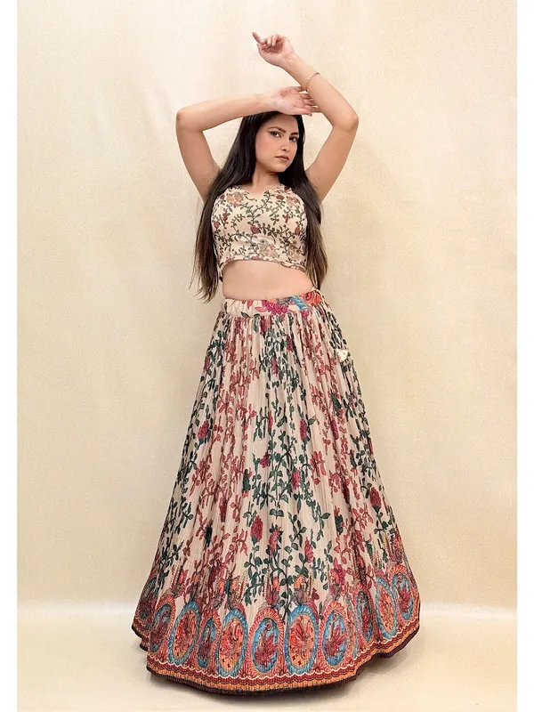 Tussar_Silk_Digital_Print_Lehenga_Choli_For_Women_&_Girls