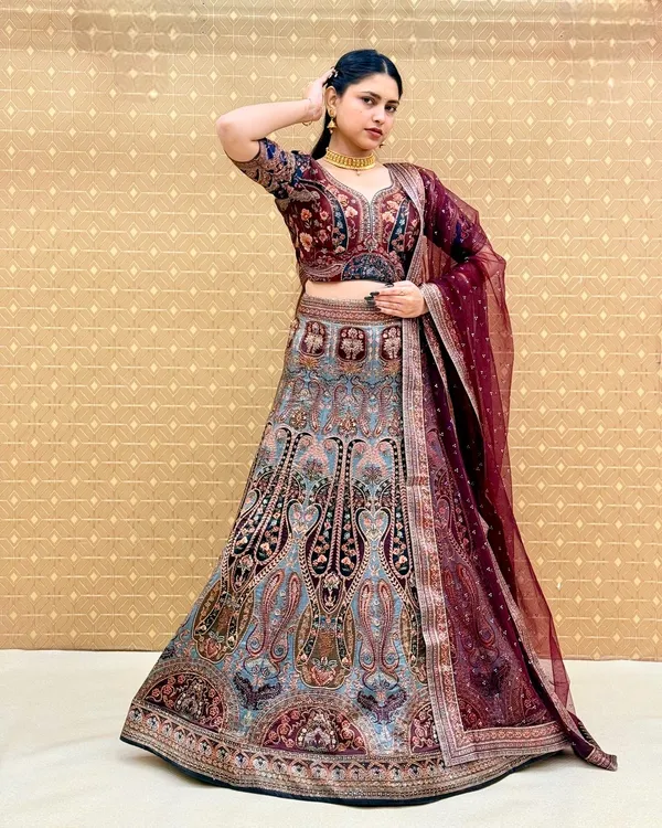 Chanderi_Fabric_Digital_Print_Lehenga_Choli_For_Women_&_Girls