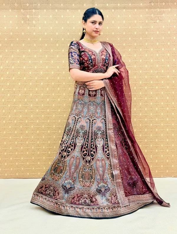 Chanderi_Fabric_Digital_Print_Lehenga_Choli_For_Women_&_Girls