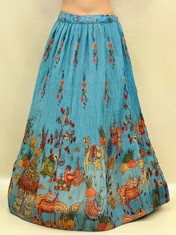 Blue_Chanderi_Fabric_Digital_Print_Lehenga_Choli_For_Women_&_Girls