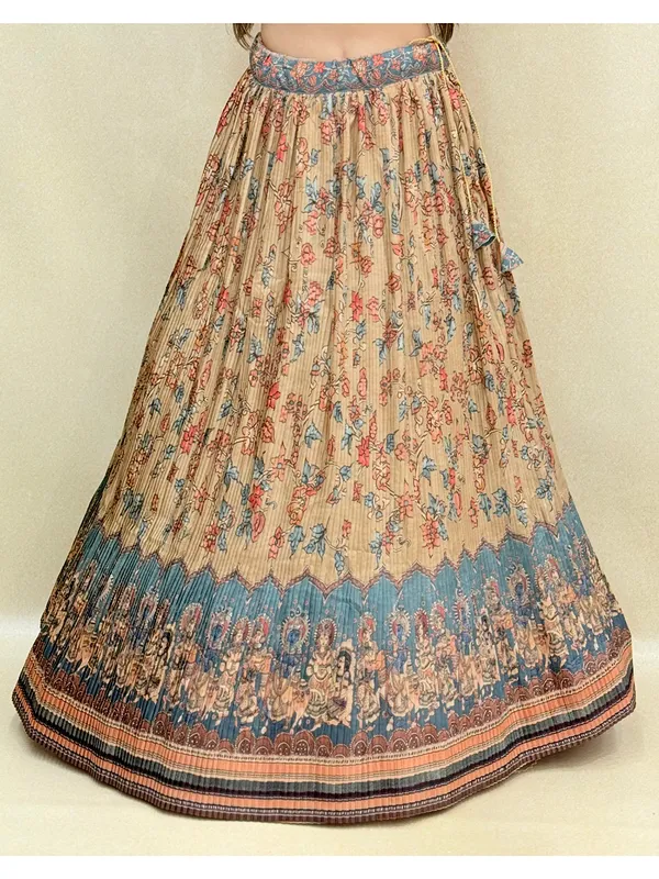 Blue_Tussar_Silk_Digital_Print_Lehenga_Choli_For_Women_&_Girls