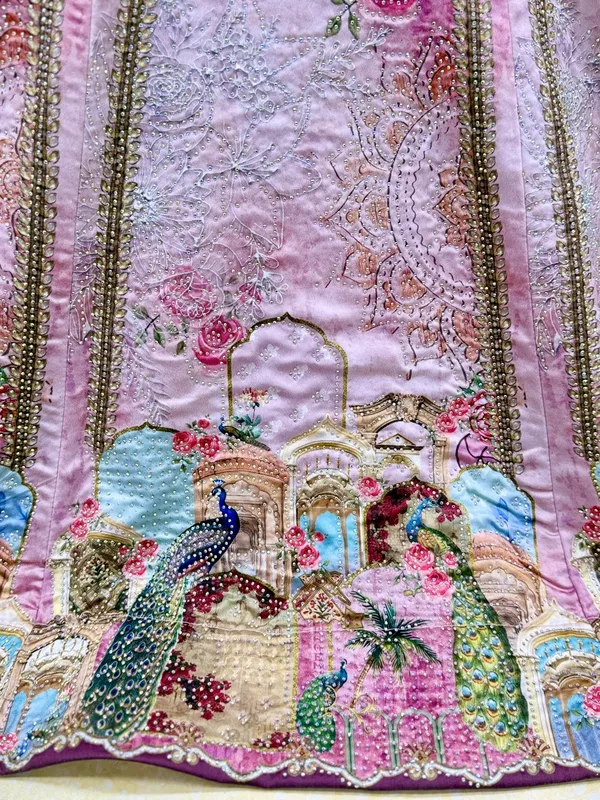Pink_Swarovski_Stone_Work_Printed_Lehenga_Choli_For_Women_&_Girls