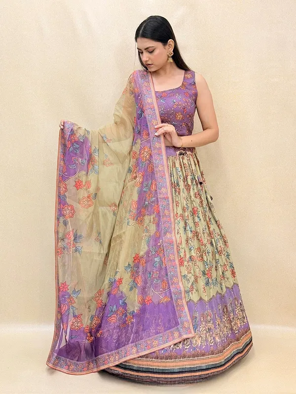 Purple_Tussar_Silk_Digital_Print_Lehenga_Choli_For_Women_&_Girls