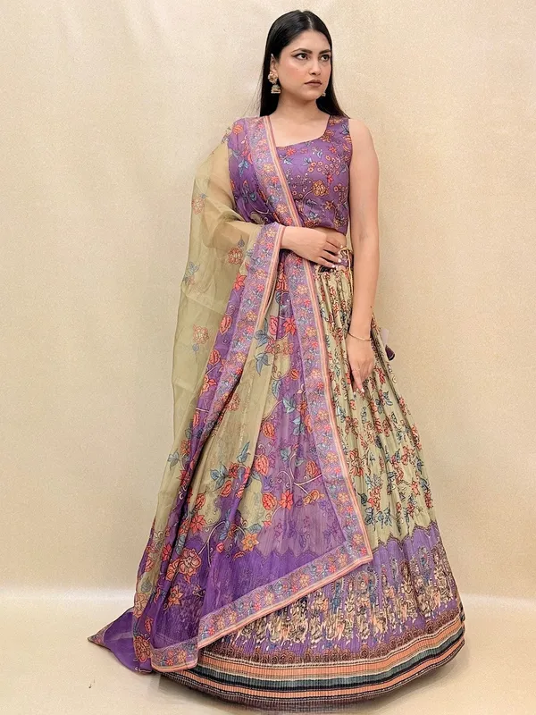Purple_Tussar_Silk_Digital_Print_Lehenga_Choli_For_Women_&_Girls