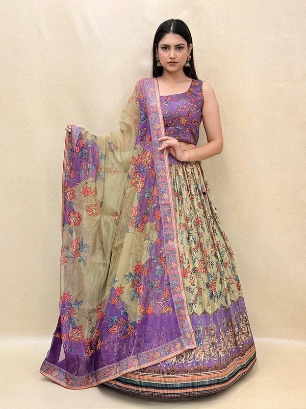 Purple_Tussar_Silk_Digital_Print_Lehenga_Choli_For_Women_&_Girls