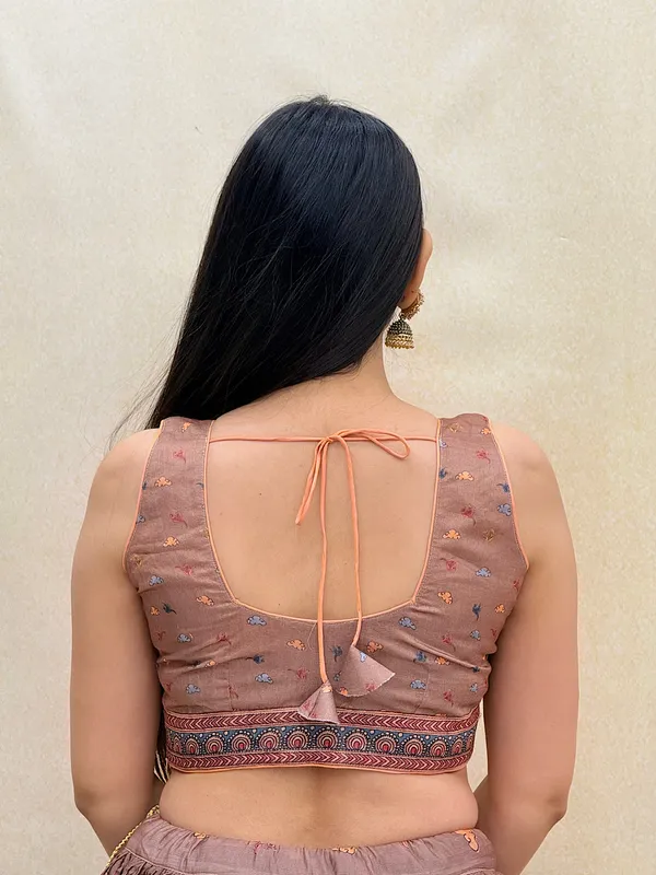 Tan_Chanderi_Fabric_Digital_Print_Lehenga_Choli_For_Women_&_Girls