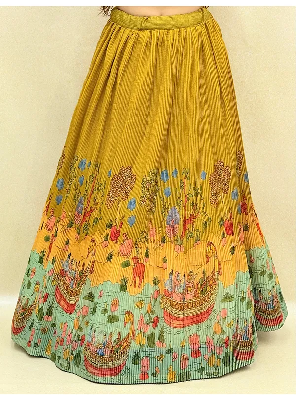 Chanderi_Fabric_Digital_Print_Lehenga_Choli_For_Women_&_Girls
