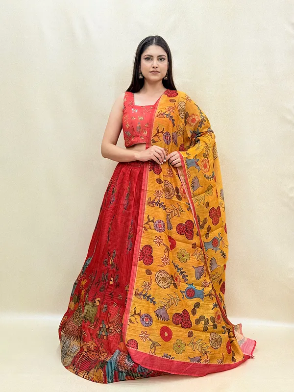 Red_Chanderi_Fabric_Digital_Print_Lehenga_Choli_For_Women_&_Girls