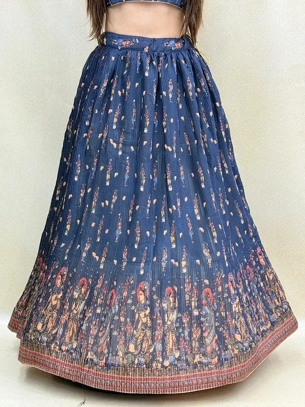 Blue_Chanderi_Fabric_Digital_Print_Lehenga_Choli_For_Women_&_Girls