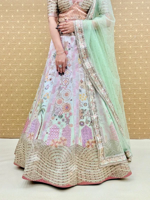 Pink_Swarovski_Stone_Work_Printed_Lehenga_Choli_For_Women_&_Girls