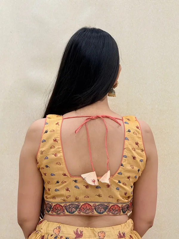 Yellow_Chanderi_Fabric_Digital_Print_Lehenga_Choli_For_Women_&_Girls