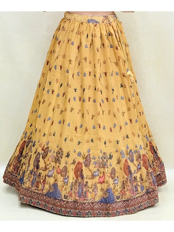 Yellow_Chanderi_Fabric_Digital_Print_Lehenga_Choli_For_Women_&_Girls