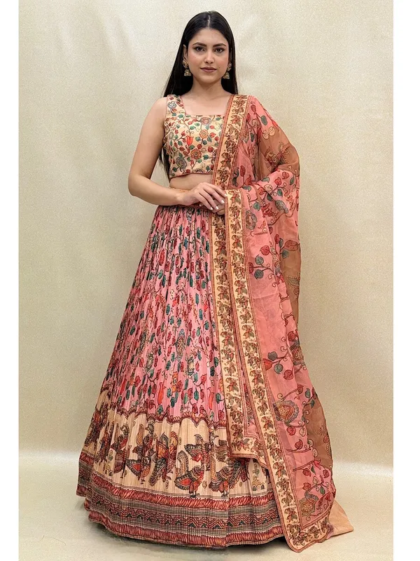 Tussar_Silk_Digital_Print_Lehenga_Choli_For_Women_&_Girls