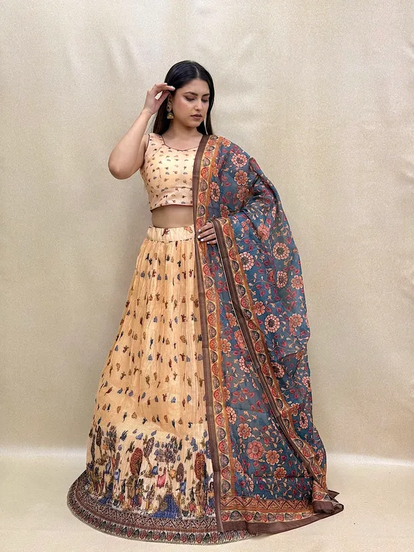 Chanderi_Fabric_Digital_Print_Lehenga_Choli_For_Women_&_Girls