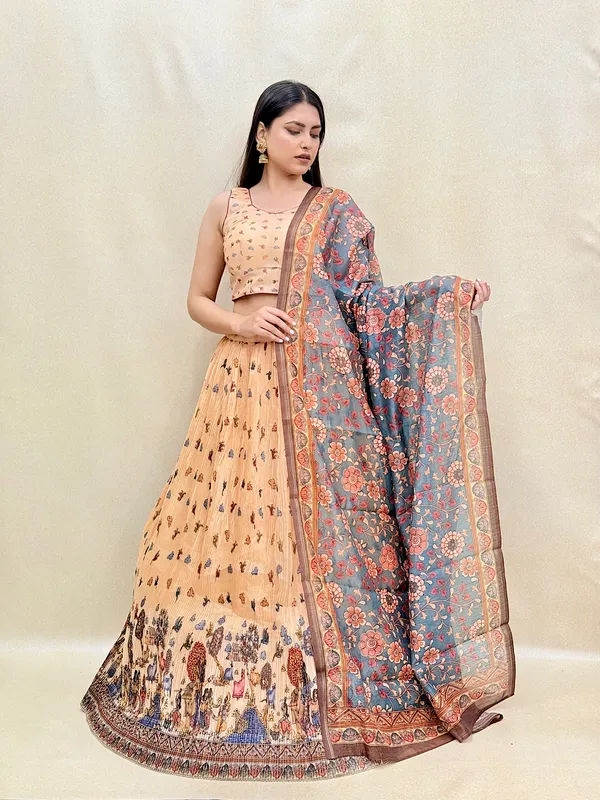 Chanderi_Fabric_Digital_Print_Lehenga_Choli_For_Women_&_Girls