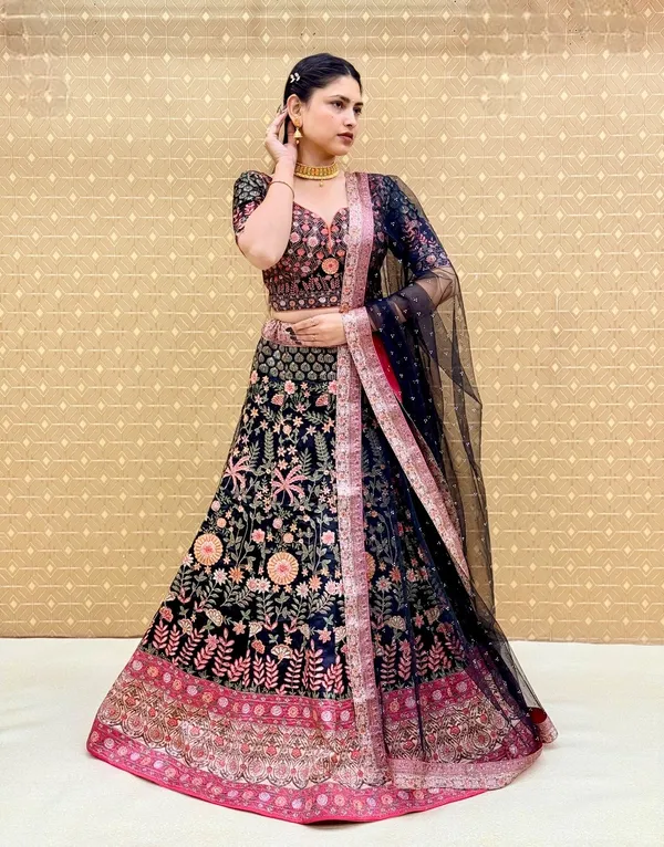 Chanderi_Fabric_Digital_Print_Lehenga_Choli_For_Women_&_Girls