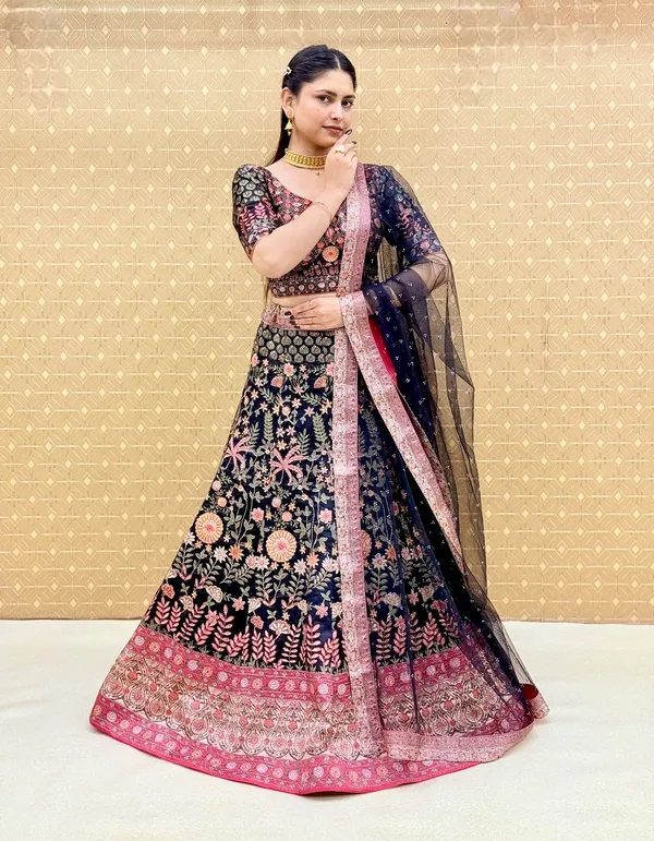 Chanderi_Fabric_Digital_Print_Lehenga_Choli_For_Women_&_Girls