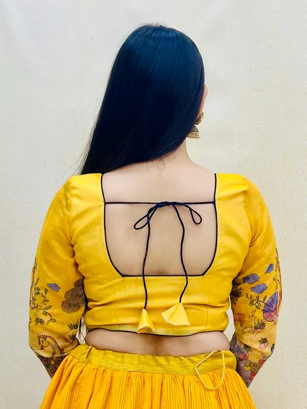 Yellow_Chanderi_Fabric_Digital_Print_Lehenga_Choli_For_Women_&_Girls