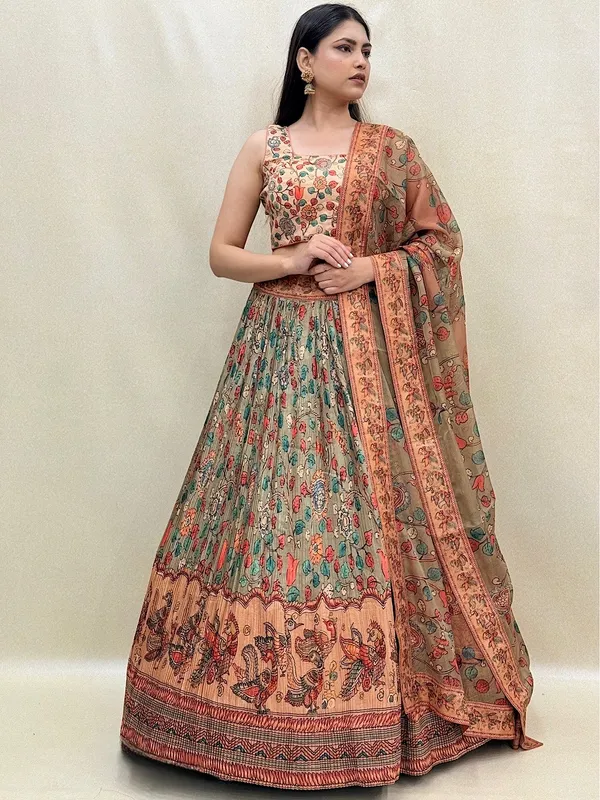 Tussar_Silk_Digital_Print_Lehenga_Choli_For_Women_&_Girls