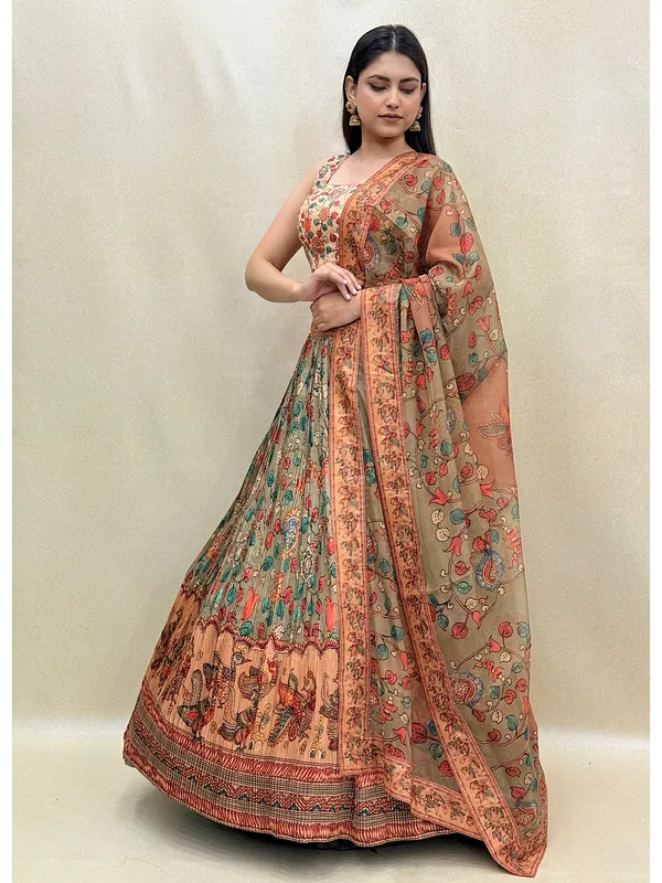 Tussar_Silk_Digital_Print_Lehenga_Choli_For_Women_&_Girls