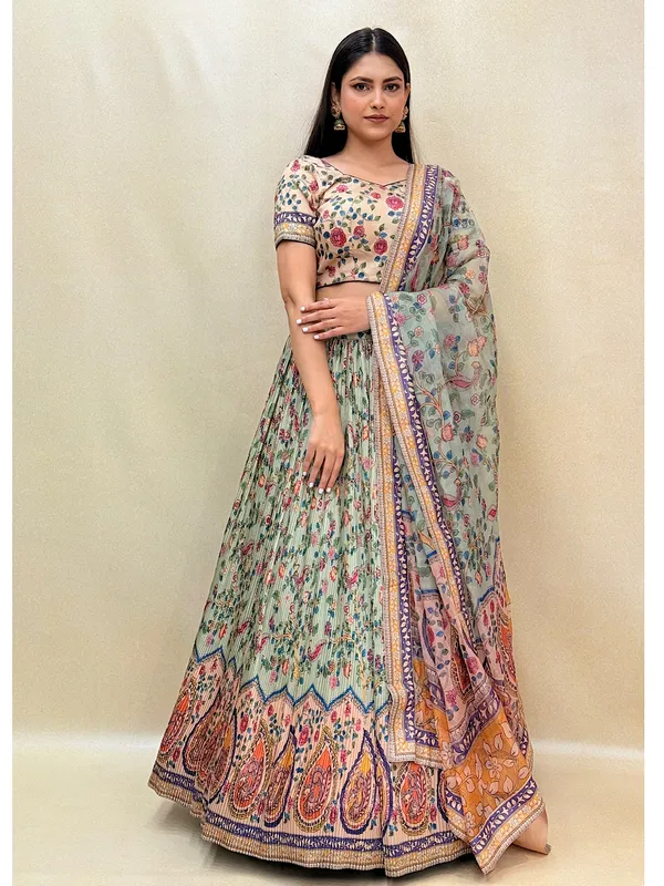 Tussar_Silk_Digital_Print_Lehenga_Choli_For_Women_&_Girls