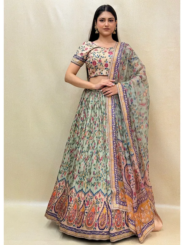 Tussar_Silk_Digital_Print_Lehenga_Choli_For_Women_&_Girls