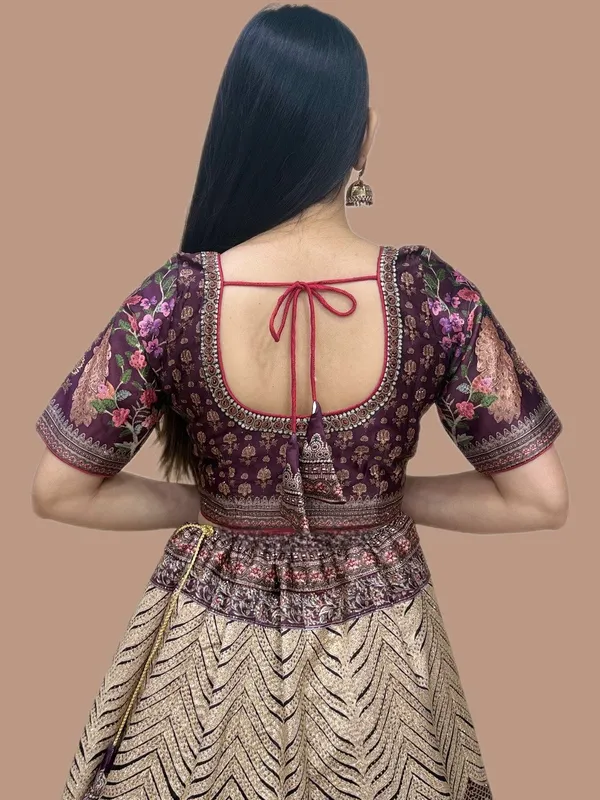 Maroon_Swarovski_Stone_Work_Printed_Lehenga_Choli_For_Women_&_Girls