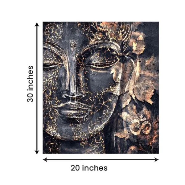 Multicolour_Beautiful_Landscape_Lord_Buddha_Golden_Face_Canvas_Painting_Wall_Frame_Wall_Decor_For_Living_Room,_Modern_Art_Painting_(Ready_To_Hang)_(20_By_30_Inches)