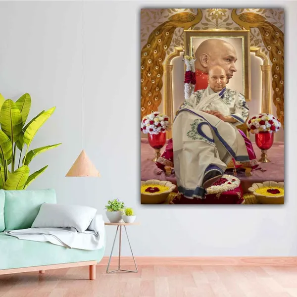 Multicolour_Guruji_Swaroop_Photo_For_Wall_Decor_|_Guruji_Photo_With_Frame_|_Guruji_Swaroop_Wall_Frame_(With_Frame)_(Ready_To_Install)_(36_By_24_Inches)