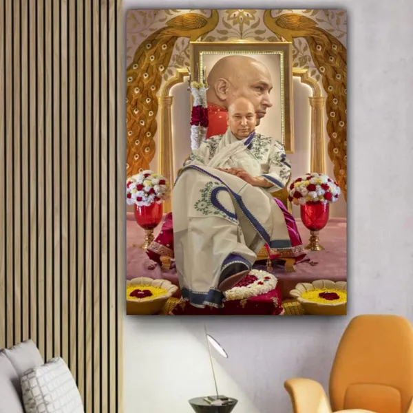 Multicolour_Guruji_Swaroop_Photo_For_Wall_Decor_|_Guruji_Photo_With_Frame_|_Guruji_Swaroop_Wall_Frame_(With_Frame)_(Ready_To_Install)_(36_By_24_Inches)
