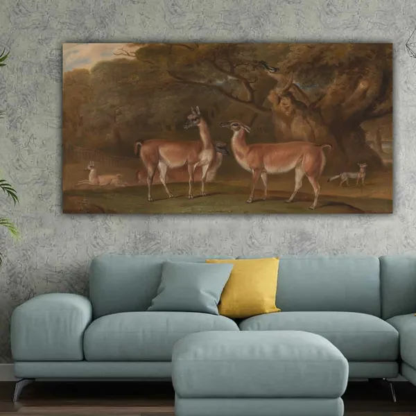 Multicolour_Beautiful_Canvas_Painting_A_Deer_Family_Wall_Frame_Wall_Decor_For_Living_Room_|_Big_Large_Size_Wall_Painting_Frame_|_Canvas_Painting_(Ready_To_Hang)_(60_By_30_Inches)