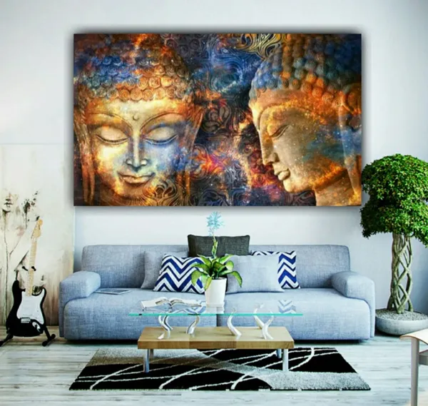 Multicolour_Meditating_Buddha_Painting_Canvas_Wall_Art_For_Living_Room_(With_Wooden_Framing)_(36_By_24_Inches)