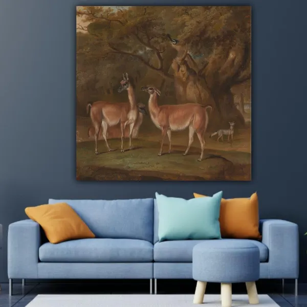 Multicolour_Canvas_Painting_A_Deer_Family_Frame_Wall_Decor_For_Living_Room_|_Canvas_Painting_|_Giftings_|_Office_Wall_Decors_(Ready_To_Hang)_(24_By_24_Inches)