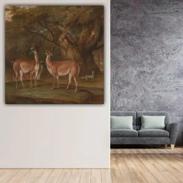 Multicolour_Canvas_Painting_A_Deer_Family_Frame_Wall_Decor_For_Living_Room_|_Canvas_Painting_|_Giftings_|_Office_Wall_Decors_(Ready_To_Hang)_(24_By_24_Inches)