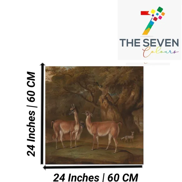 Multicolour_Canvas_Painting_A_Deer_Family_Frame_Wall_Decor_For_Living_Room_|_Canvas_Painting_|_Giftings_|_Office_Wall_Decors_(Ready_To_Hang)_(24_By_24_Inches)