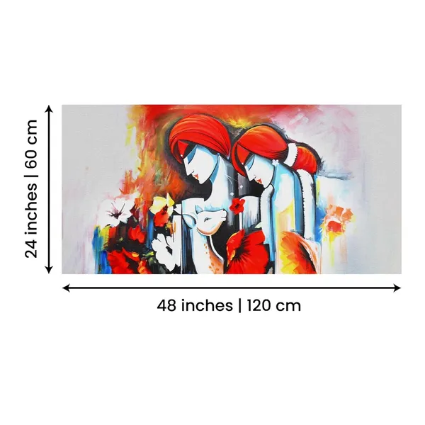 Multicolour_Radha_Krishna_Canvas_Painting_Wall_Frame_Wall_Decor,_Big_Size_Canvas_Painting_With_Frame_|_Madhubani_Painting_|_Radha_Krishna_Wall_Frame_(Ready_To_Hang)_(48_By_24_Inches)