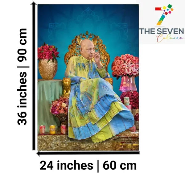 Multicolour_Guruji_Photo_With_Frame_Swaroop_Big_Size_Large_Guruji_Swaroop_Photo_Frame_For_Living_Room_|_Gift_(24_By_36_Inches)