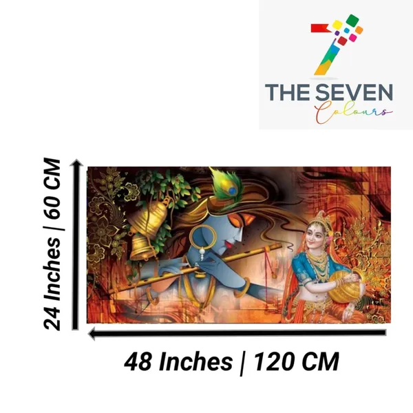 Multicolour_Beautiful_Canvas_Madhubani_Radha_Krishna_Painting_With_Frame_For_Living_Room_Wall_Decor_Big_Size_Large_Photo_Home_Decoration_|_Bedroom_(48X24_Inches_|_120X60_Cm)