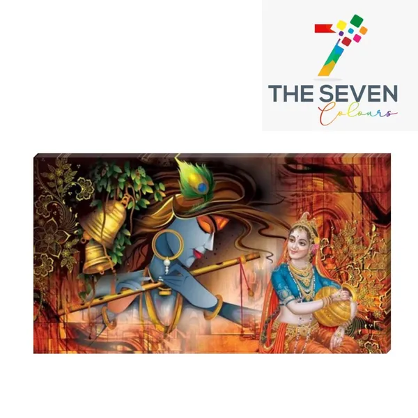 Multicolour_Beautiful_Canvas_Madhubani_Radha_Krishna_Painting_With_Frame_For_Living_Room_Wall_Decor_Big_Size_Large_Photo_Home_Decoration_|_Bedroom_(48X24_Inches_|_120X60_Cm)