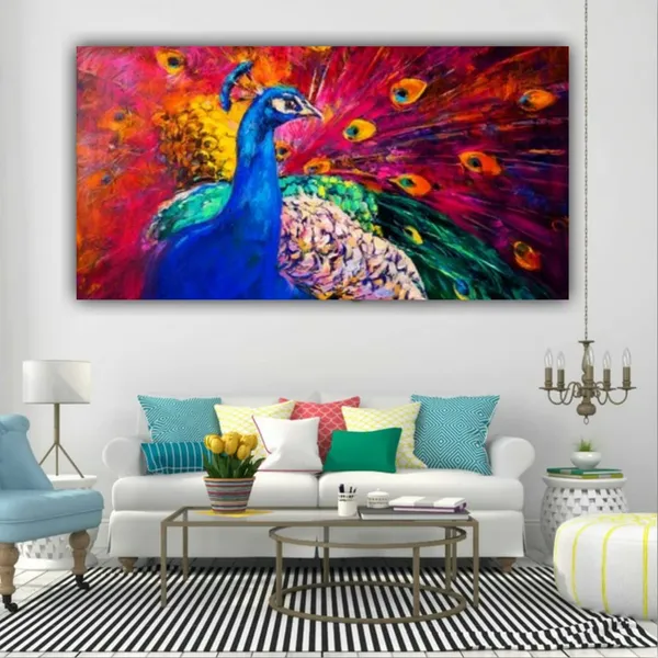 Multicolour_Beautiful_Multicoloured_Peacock_Abstract_Modern_Art_Canvas_Wall_Painting_Frame_For_Living_Room_|_Bedroom_|_Office_Walls_(With_Frame)_(36_By_24_Inches)